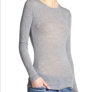 BCBG MaxAzria Gray and Tan layering tissue tees